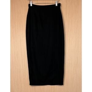 Vtg Gap Maxi Wrap Skirt Womens Size 6 Black Preppy Minimalist Staple